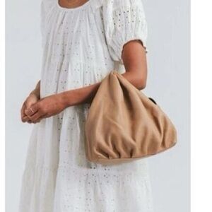 Cleobella Nia Leather Top Handle Boho Elegant Tan Women's Bag